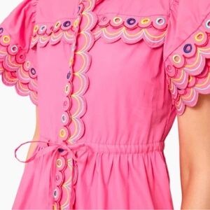 Pink Embroidered Women's Dress
